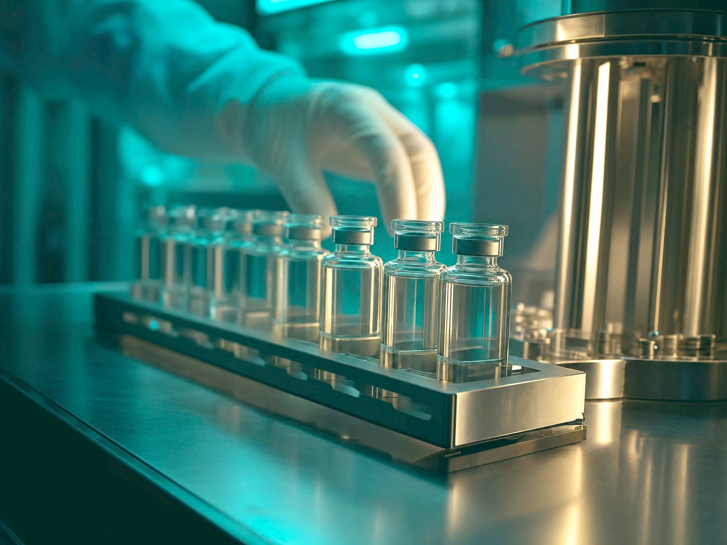 A clean pharmacy work surface
