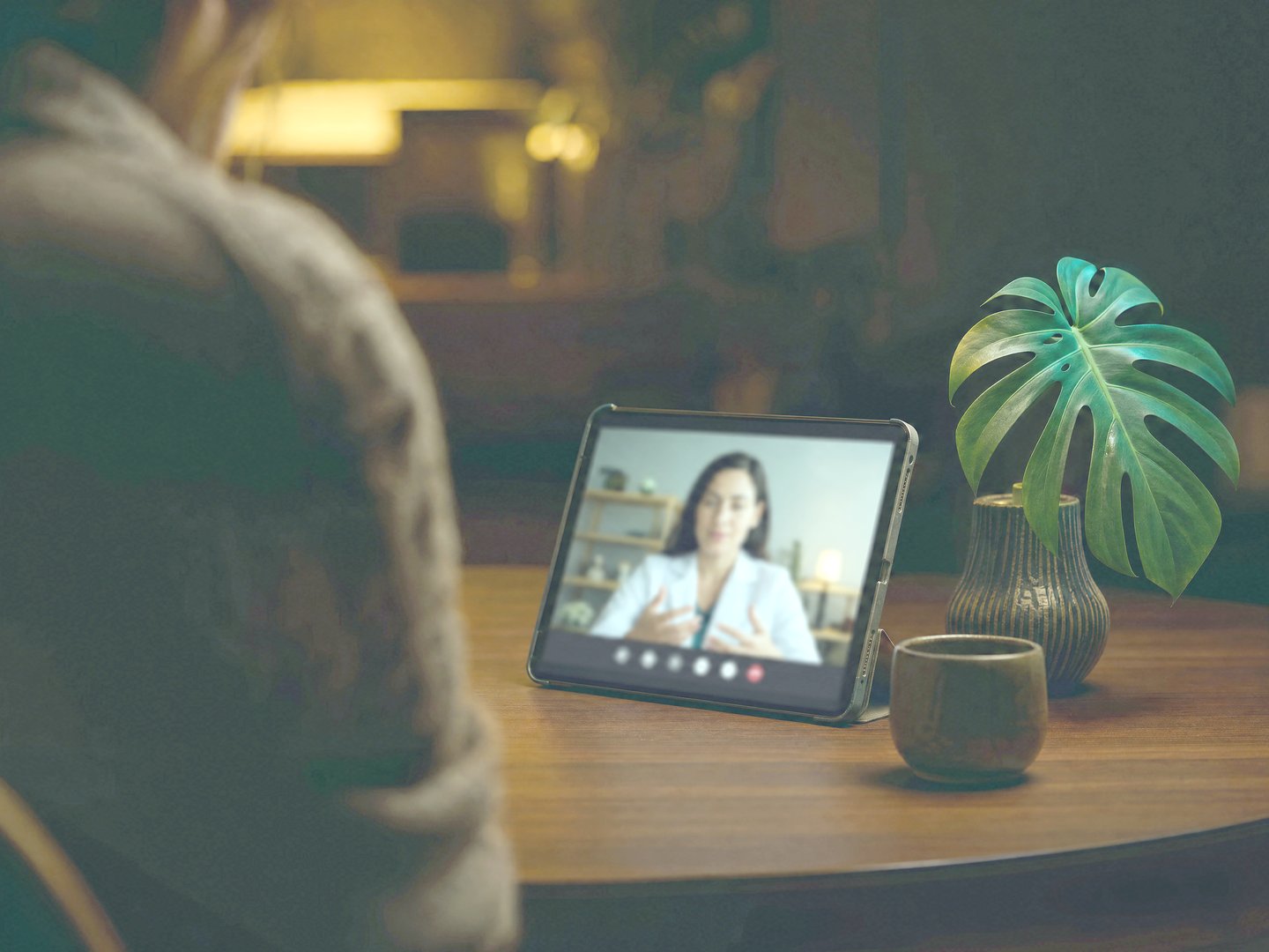 A calm telehealth setting