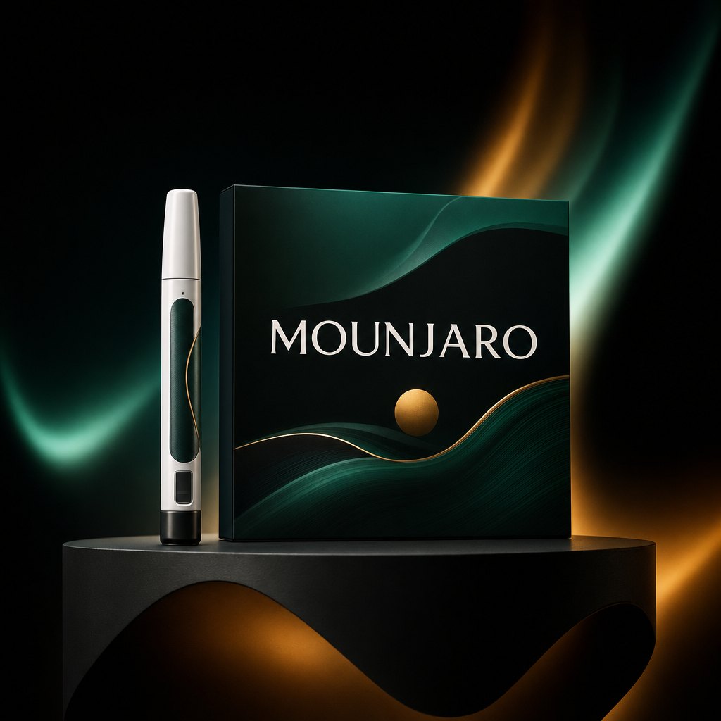 Original branded representative editorial visualization for Mounjaro; not retail-package photography